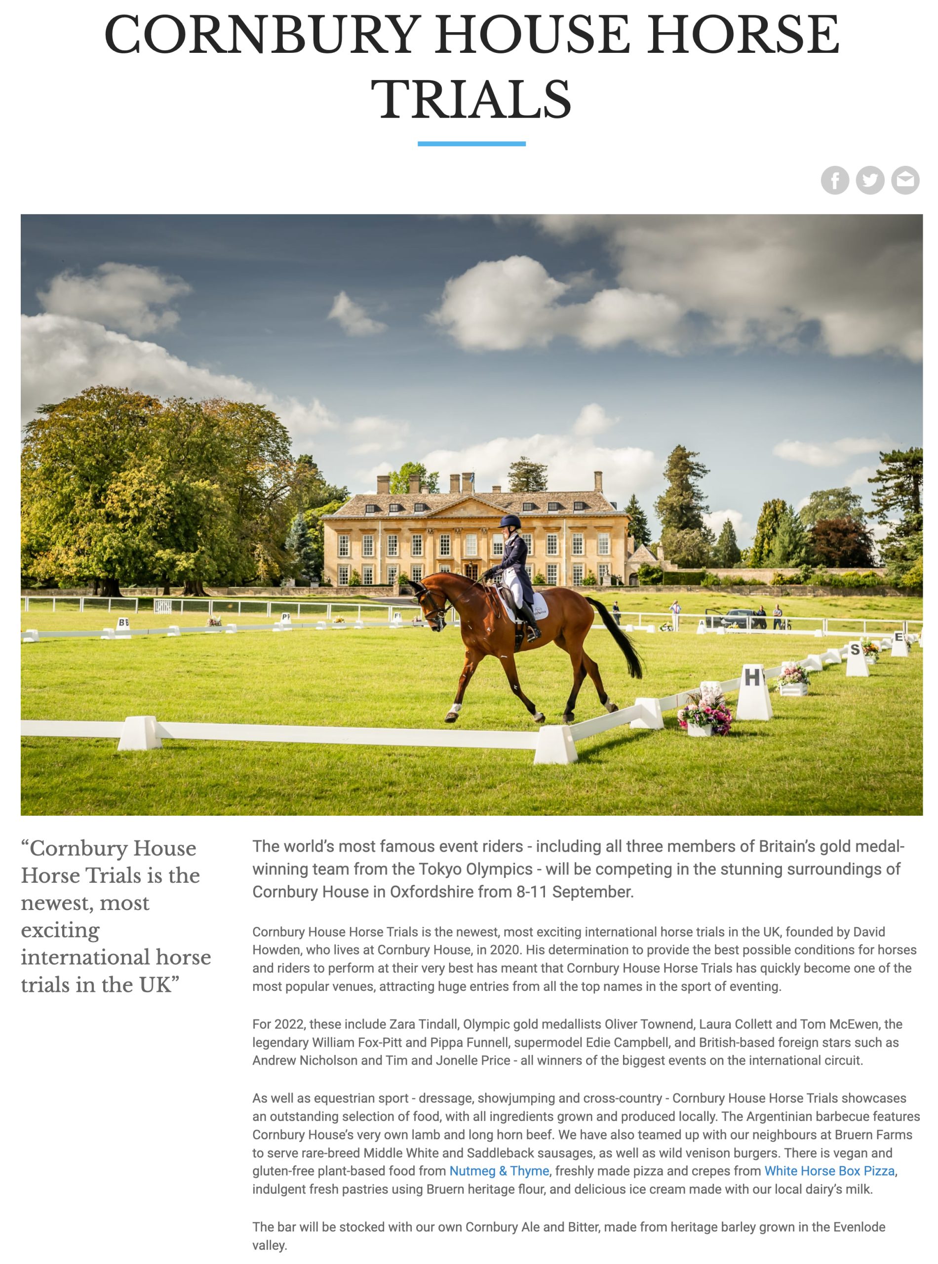 Media - Cornbury House Horse Trials